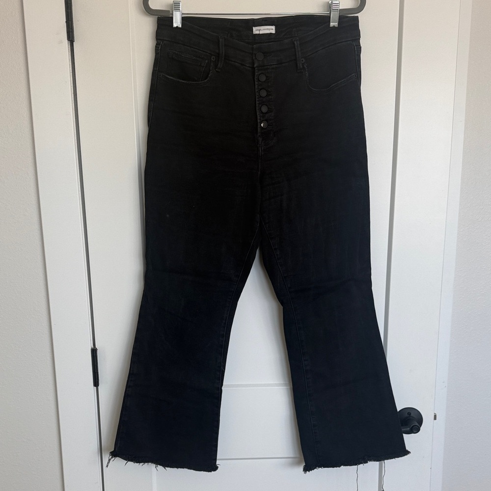 Good American Black Flare Jeans